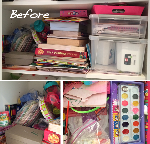 Art Closet Organization 